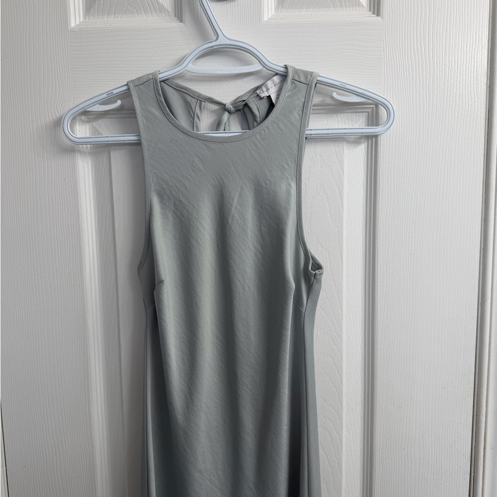 House of Harlow 1960 Grey Silver Sleeveless Satin Slip Maxi Dress XS